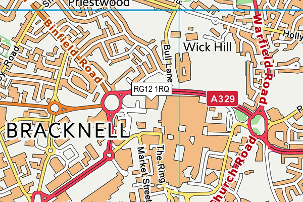 RG12 1RQ map - OS VectorMap District (Ordnance Survey) RG12 1RQ map - OS VectorMap District (Ordnance Survey)