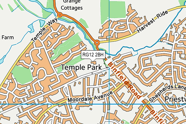 RG12 2BH map - OS VectorMap District (Ordnance Survey) RG12 2BH map - OS VectorMap District (Ordnance Survey)