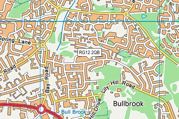 RG12 2QB map - OS VectorMap District (Ordnance Survey) RG12 2QB map - OS VectorMap District (Ordnance Survey)