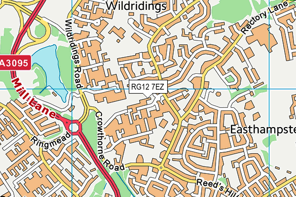 RG12 7EZ map - OS VectorMap District (Ordnance Survey) RG12 7EZ map - OS VectorMap District (Ordnance Survey)