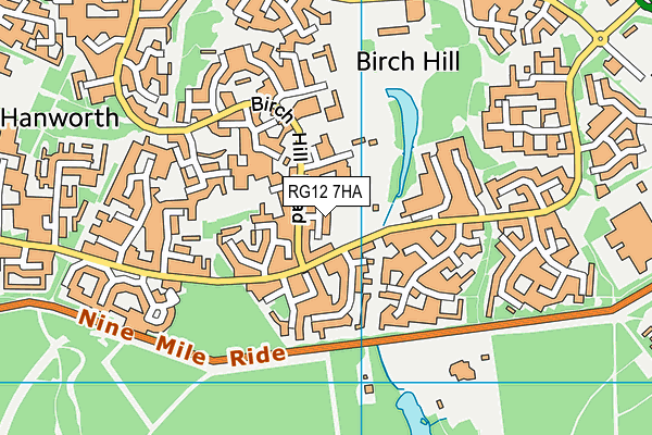 RG12 7HA map - OS VectorMap District (Ordnance Survey) RG12 7HA map - OS VectorMap District (Ordnance Survey)