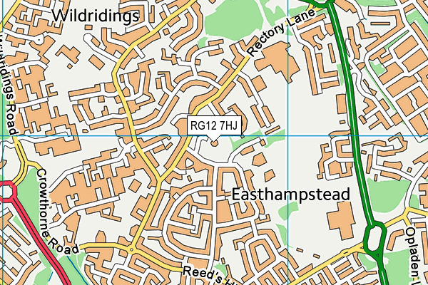RG12 7HJ map - OS VectorMap District (Ordnance Survey) RG12 7HJ map - OS VectorMap District (Ordnance Survey)