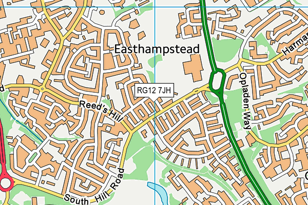 RG12 7JH map - OS VectorMap District (Ordnance Survey) RG12 7JH map - OS VectorMap District (Ordnance Survey)