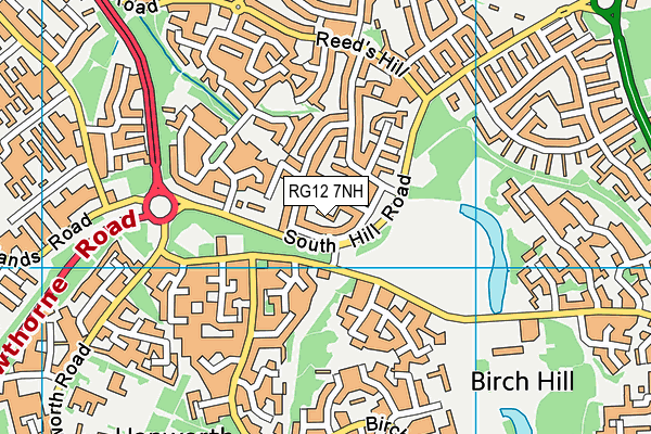 RG12 7NH map - OS VectorMap District (Ordnance Survey) RG12 7NH map - OS VectorMap District (Ordnance Survey)