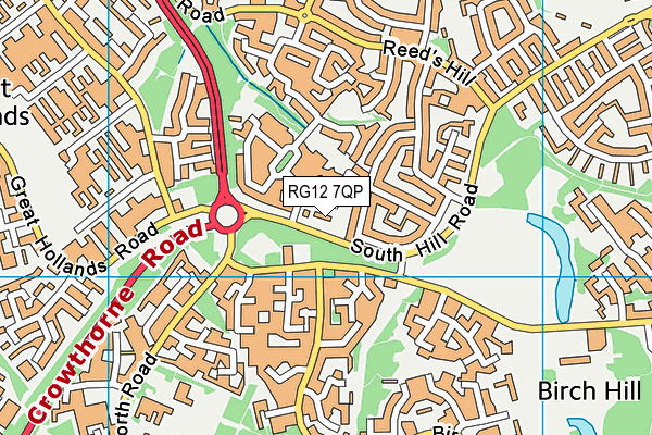RG12 7QP map - OS VectorMap District (Ordnance Survey) RG12 7QP map - OS VectorMap District (Ordnance Survey)
