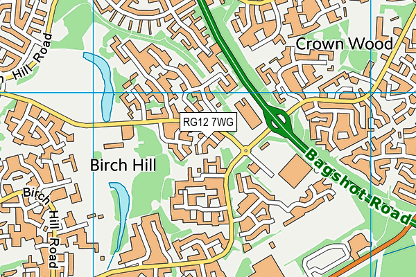 RG12 7WG map - OS VectorMap District (Ordnance Survey) RG12 7WG map - OS VectorMap District (Ordnance Survey)