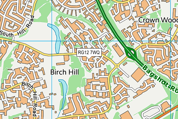 RG12 7WQ map - OS VectorMap District (Ordnance Survey) RG12 7WQ map - OS VectorMap District (Ordnance Survey)