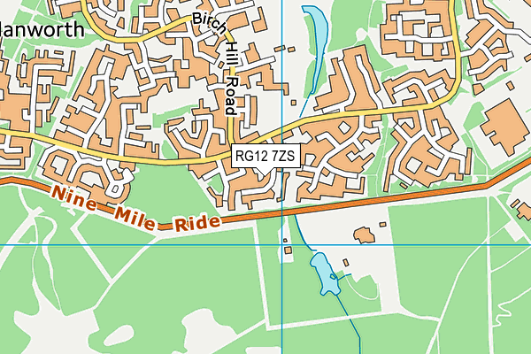 RG12 7ZS map - OS VectorMap District (Ordnance Survey) RG12 7ZS map - OS VectorMap District (Ordnance Survey)