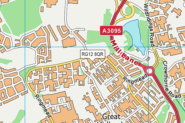 RG12 8QR map - OS VectorMap District (Ordnance Survey) RG12 8QR map - OS VectorMap District (Ordnance Survey)
