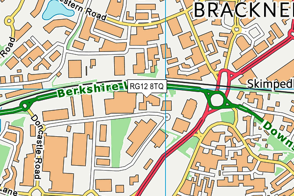 RG12 8TQ map - OS VectorMap District (Ordnance Survey) RG12 8TQ map - OS VectorMap District (Ordnance Survey)