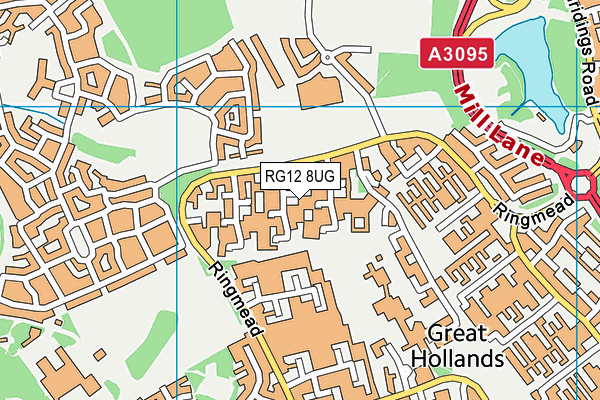 RG12 8UG map - OS VectorMap District (Ordnance Survey) RG12 8UG map - OS VectorMap District (Ordnance Survey)