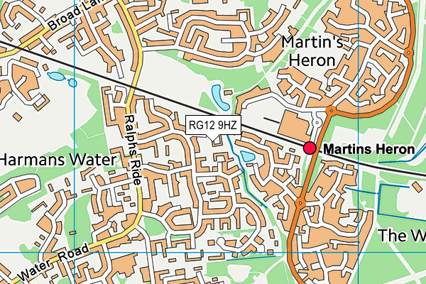 RG12 9HZ map - OS VectorMap District (Ordnance Survey) RG12 9HZ map - OS VectorMap District (Ordnance Survey)