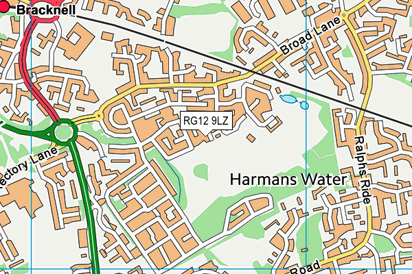RG12 9LZ map - OS VectorMap District (Ordnance Survey) RG12 9LZ map - OS VectorMap District (Ordnance Survey)