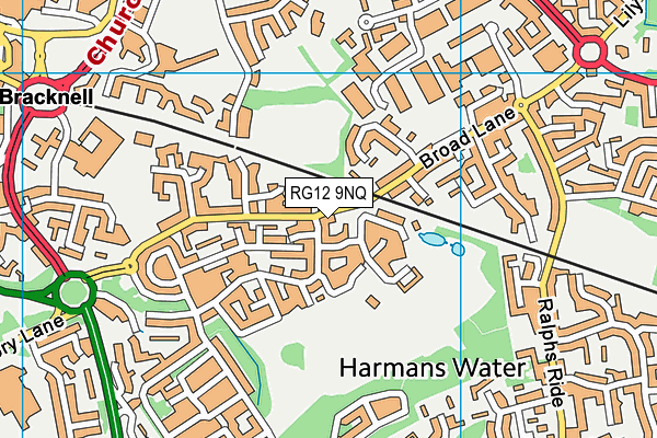 RG12 9NQ map - OS VectorMap District (Ordnance Survey) RG12 9NQ map - OS VectorMap District (Ordnance Survey)