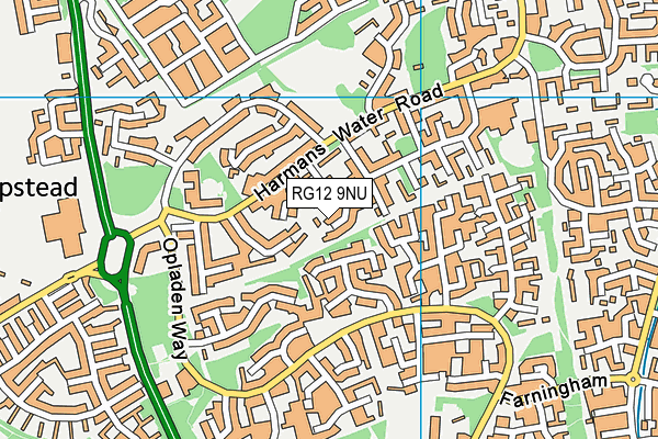 RG12 9NU map - OS VectorMap District (Ordnance Survey) RG12 9NU map - OS VectorMap District (Ordnance Survey)