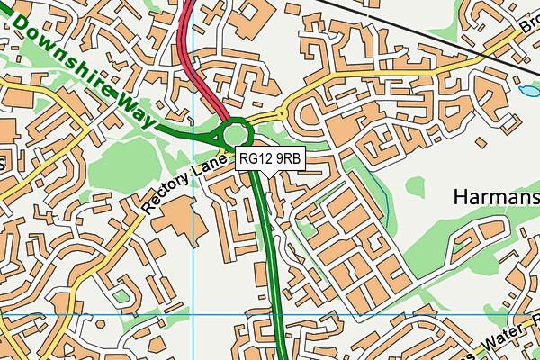 RG12 9RB map - OS VectorMap District (Ordnance Survey) RG12 9RB map - OS VectorMap District (Ordnance Survey)