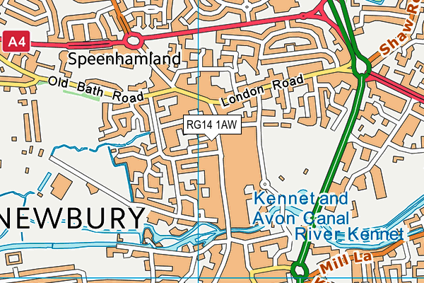 RG14 1AW map - OS VectorMap District (Ordnance Survey) RG14 1AW map - OS VectorMap District (Ordnance Survey)