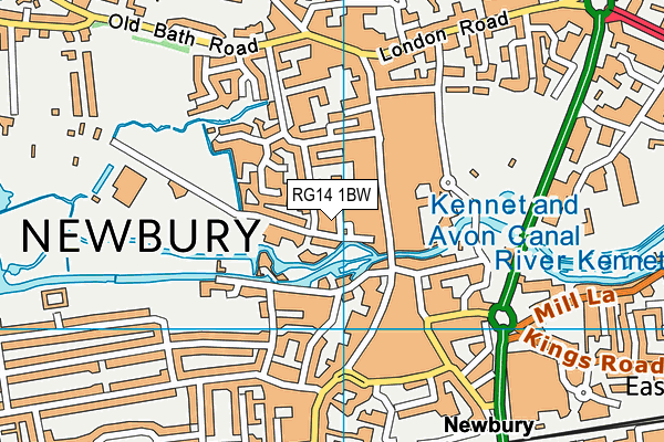 RG14 1BW map - OS VectorMap District (Ordnance Survey) RG14 1BW map - OS VectorMap District (Ordnance Survey)