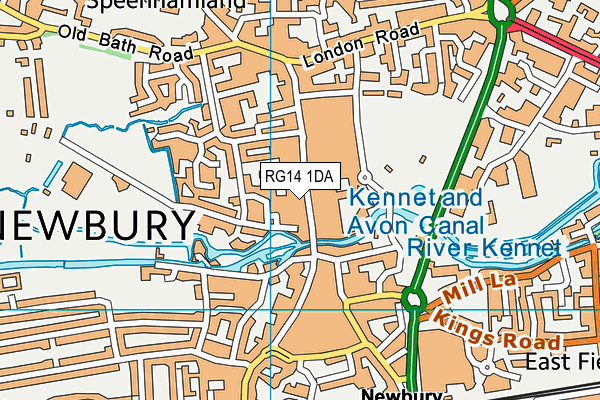 RG14 1DA map - OS VectorMap District (Ordnance Survey) RG14 1DA map - OS VectorMap District (Ordnance Survey)