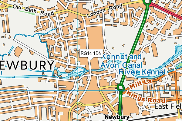 RG14 1DN map - OS VectorMap District (Ordnance Survey) RG14 1DN map - OS VectorMap District (Ordnance Survey)