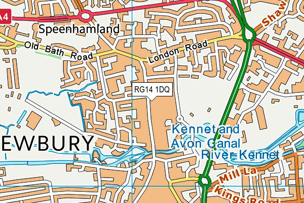 RG14 1DQ map - OS VectorMap District (Ordnance Survey) RG14 1DQ map - OS VectorMap District (Ordnance Survey)
