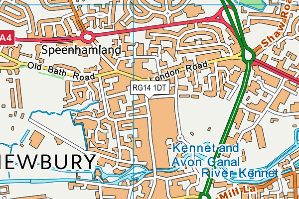 RG14 1DT map - OS VectorMap District (Ordnance Survey) RG14 1DT map - OS VectorMap District (Ordnance Survey)