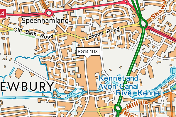 RG14 1DX map - OS VectorMap District (Ordnance Survey) RG14 1DX map - OS VectorMap District (Ordnance Survey)