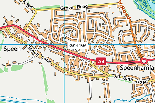 RG14 1GA map - OS VectorMap District (Ordnance Survey) RG14 1GA map - OS VectorMap District (Ordnance Survey)