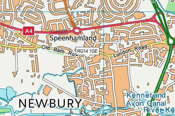 RG14 1GE map - OS VectorMap District (Ordnance Survey) RG14 1GE map - OS VectorMap District (Ordnance Survey)
