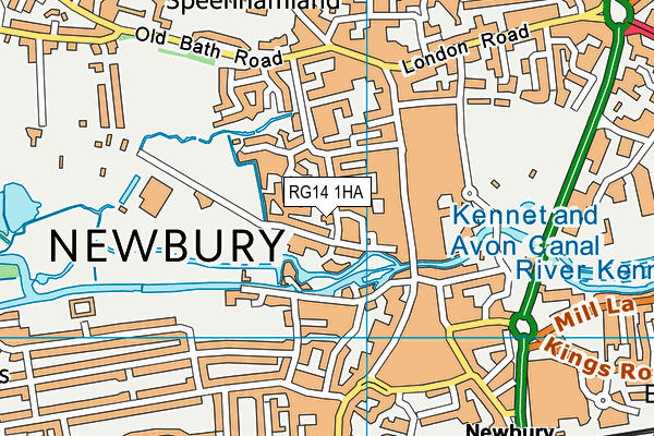 RG14 1HA map - OS VectorMap District (Ordnance Survey) RG14 1HA map - OS VectorMap District (Ordnance Survey)