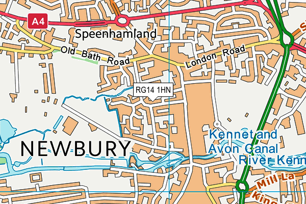 RG14 1HN map - OS VectorMap District (Ordnance Survey) RG14 1HN map - OS VectorMap District (Ordnance Survey)