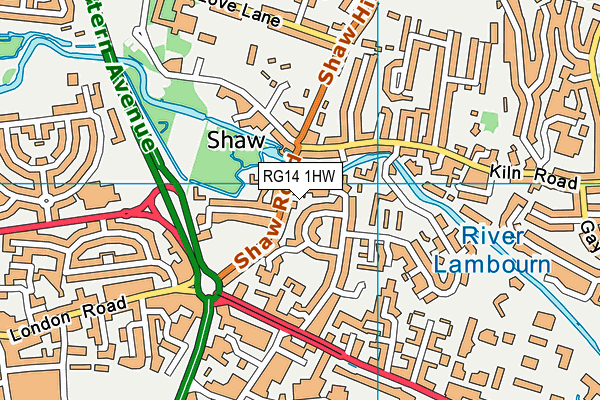 RG14 1HW map - OS VectorMap District (Ordnance Survey) RG14 1HW map - OS VectorMap District (Ordnance Survey)