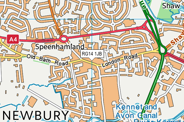 RG14 1JB map - OS VectorMap District (Ordnance Survey) RG14 1JB map - OS VectorMap District (Ordnance Survey)