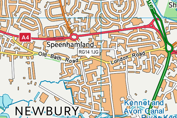 RG14 1JG map - OS VectorMap District (Ordnance Survey) RG14 1JG map - OS VectorMap District (Ordnance Survey)