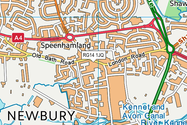 RG14 1JQ map - OS VectorMap District (Ordnance Survey) RG14 1JQ map - OS VectorMap District (Ordnance Survey)
