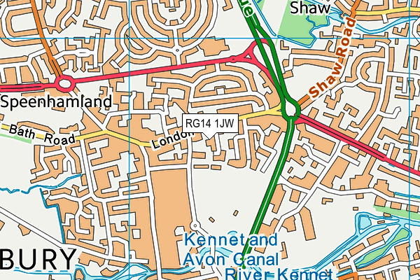 RG14 1JW map - OS VectorMap District (Ordnance Survey) RG14 1JW map - OS VectorMap District (Ordnance Survey)