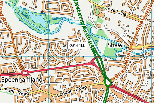 RG14 1LL map - OS VectorMap District (Ordnance Survey) RG14 1LL map - OS VectorMap District (Ordnance Survey)
