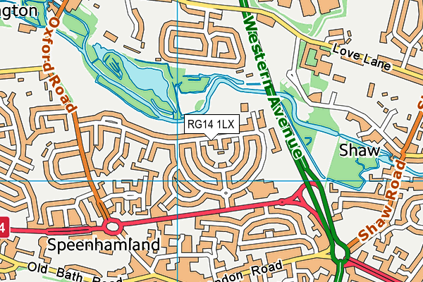 RG14 1LX map - OS VectorMap District (Ordnance Survey) RG14 1LX map - OS VectorMap District (Ordnance Survey)