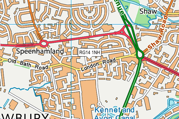 RG14 1NH map - OS VectorMap District (Ordnance Survey) RG14 1NH map - OS VectorMap District (Ordnance Survey)
