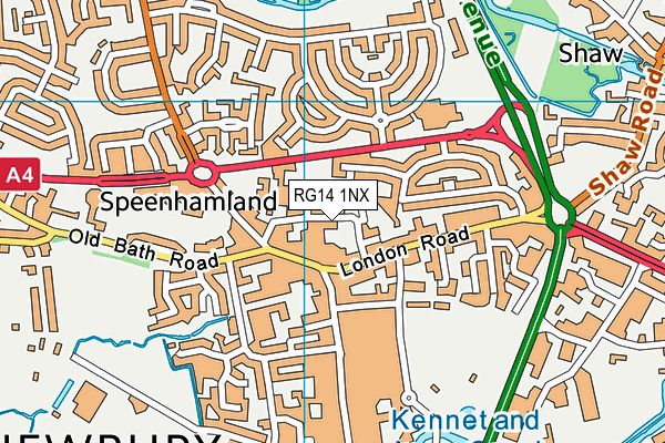 RG14 1NX map - OS VectorMap District (Ordnance Survey) RG14 1NX map - OS VectorMap District (Ordnance Survey)