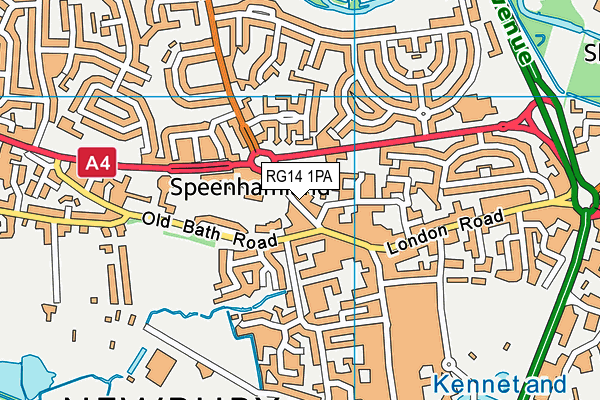 RG14 1PA map - OS VectorMap District (Ordnance Survey) RG14 1PA map - OS VectorMap District (Ordnance Survey)