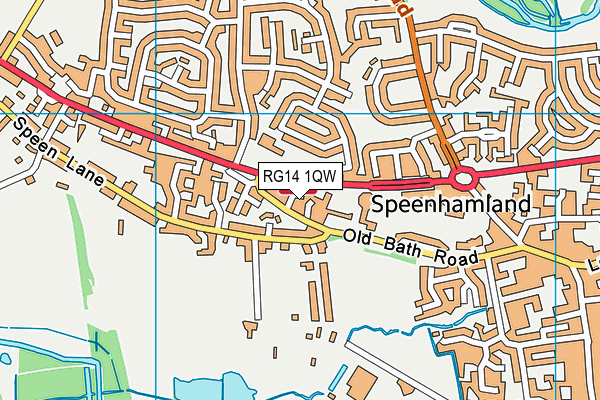 RG14 1QW map - OS VectorMap District (Ordnance Survey) RG14 1QW map - OS VectorMap District (Ordnance Survey)