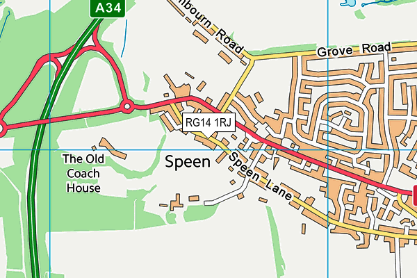 RG14 1RJ map - OS VectorMap District (Ordnance Survey)