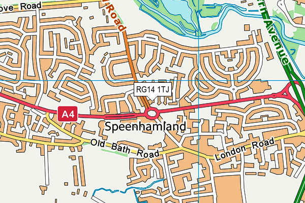 RG14 1TJ map - OS VectorMap District (Ordnance Survey) RG14 1TJ map - OS VectorMap District (Ordnance Survey)