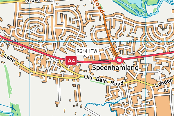 RG14 1TW map - OS VectorMap District (Ordnance Survey) RG14 1TW map - OS VectorMap District (Ordnance Survey)