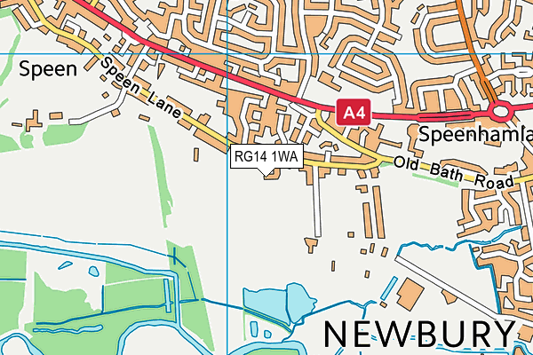 RG14 1WA map - OS VectorMap District (Ordnance Survey) RG14 1WA map - OS VectorMap District (Ordnance Survey)