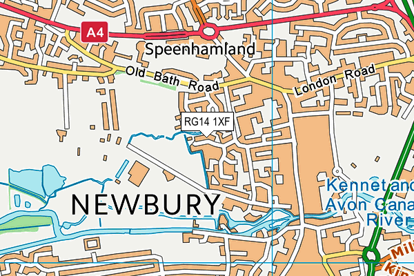 RG14 1XF map - OS VectorMap District (Ordnance Survey) RG14 1XF map - OS VectorMap District (Ordnance Survey)