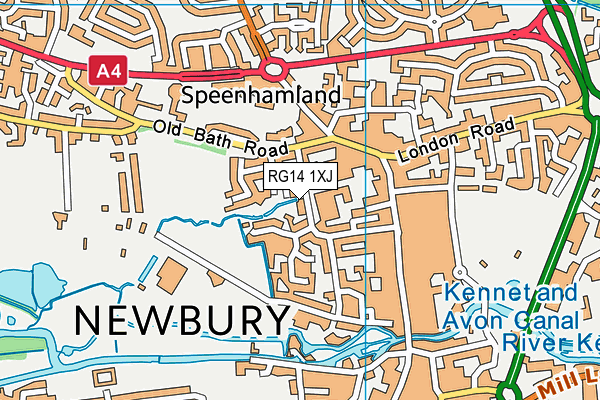 RG14 1XJ map - OS VectorMap District (Ordnance Survey) RG14 1XJ map - OS VectorMap District (Ordnance Survey)