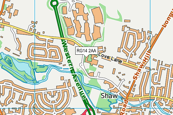 RG14 2AA map - OS VectorMap District (Ordnance Survey) RG14 2AA map - OS VectorMap District (Ordnance Survey)