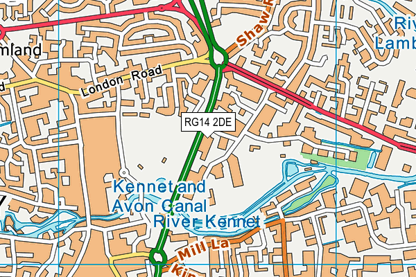 RG14 2DE map - OS VectorMap District (Ordnance Survey) RG14 2DE map - OS VectorMap District (Ordnance Survey)
